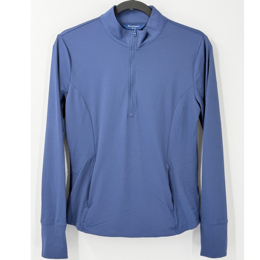 Tommy Bahama 1/4 Zip Pullover top Womens M Golf Preppy Pickleball Tennis preppy